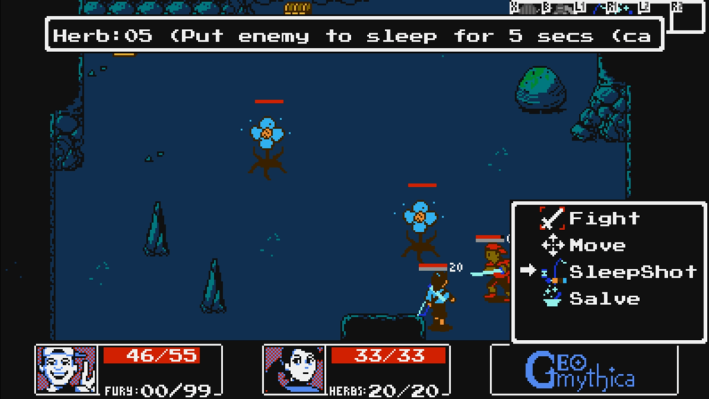 Action RPG GeoMythica Combat Menu 2